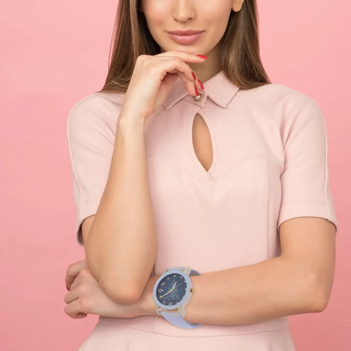 Casual Women Christmas Pattern Quartz Watch White Adjustable PU Strap Elegant Fashion Wristwatch Fashion Women Watch