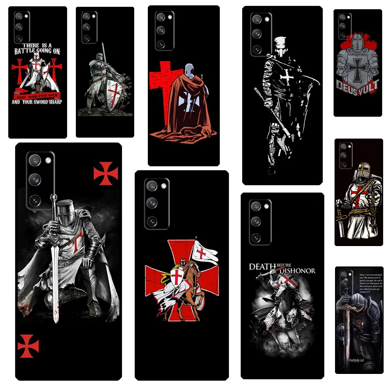 Christian Templar Knights warrior Phone Case For Samsung Galaxy S8 S9 S10 Plus S20 FE S21 Ultra Note 20 Note 10 Plus Fundas