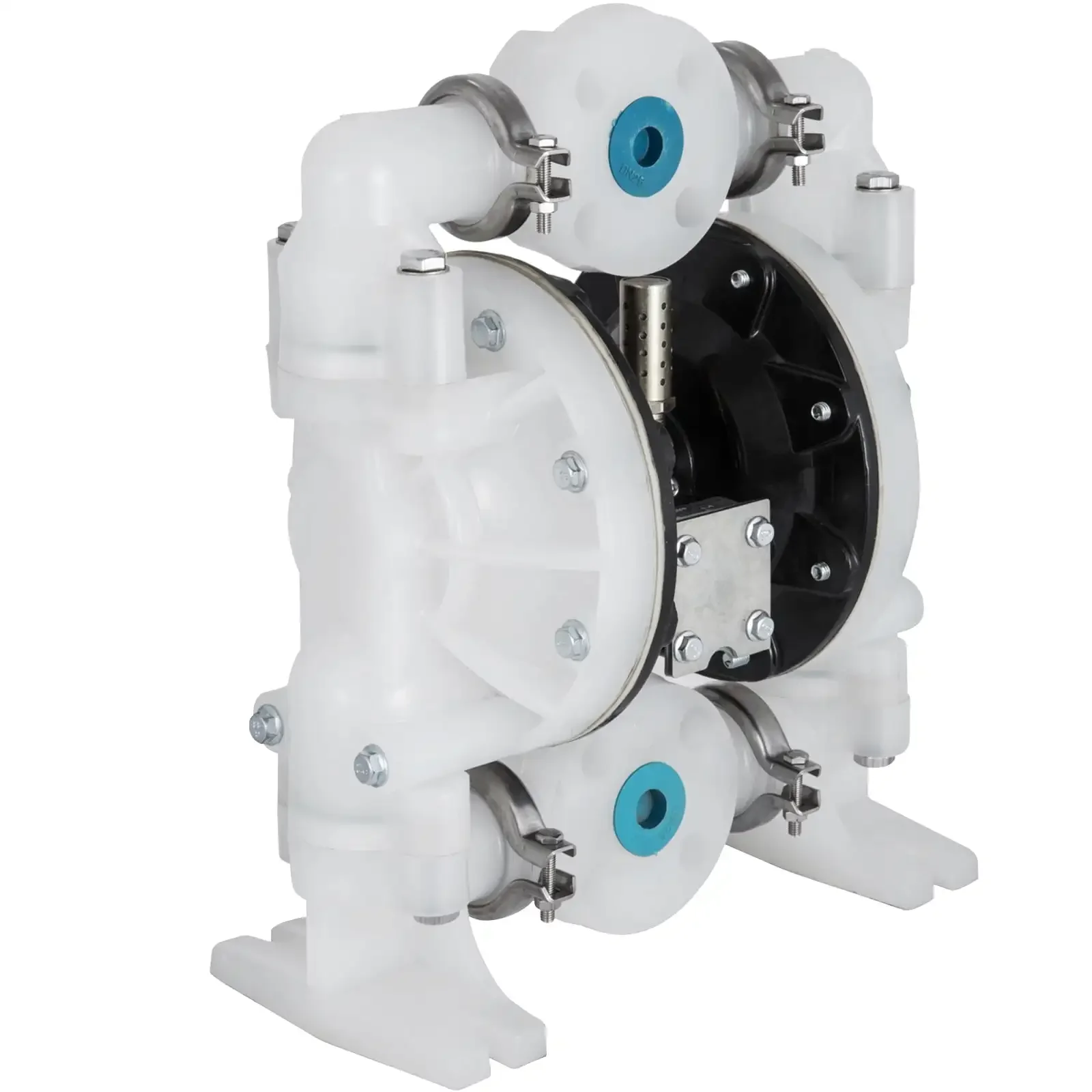 Air-Operated Double Diaphragm Pump1 inch Inlet/Outlet 30GPM Polypropylene Max 120PSI for Chemical and Industrial Use