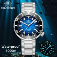 Nuevo Reloj para Hombre ADDIESDIVE 8215 con Cristal de Zafiro, Resistente al Agua 100 Bar, Súper Brillante, Mecánico Automático, para Negocios, AD2545