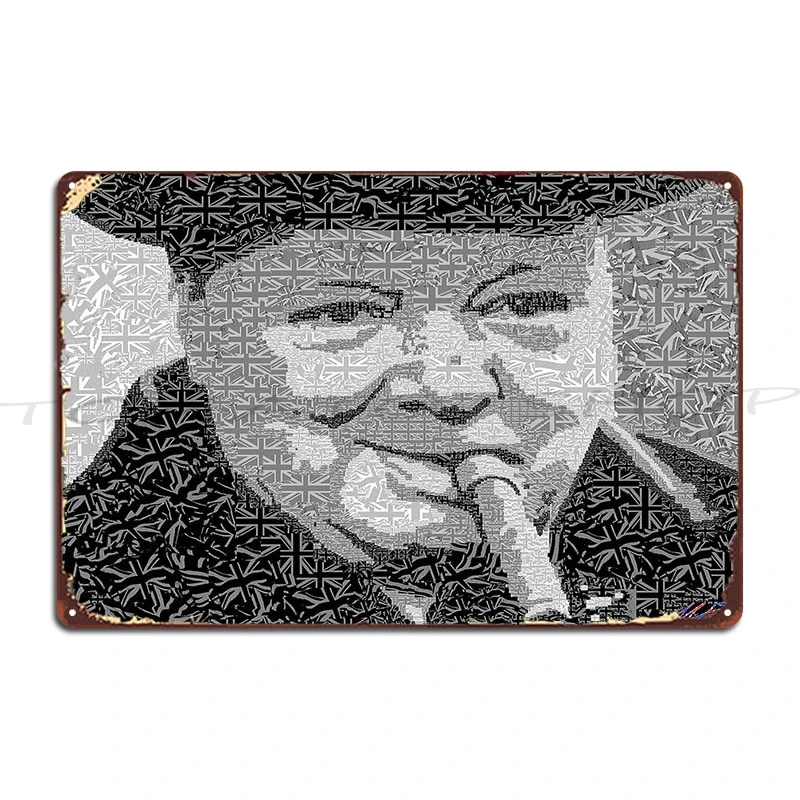 Winston Churchill Effort Inspirational Quote  Metal Sign Wall Mural Wall Plaque Party Garage Plaques printed  Tin Sign Poster