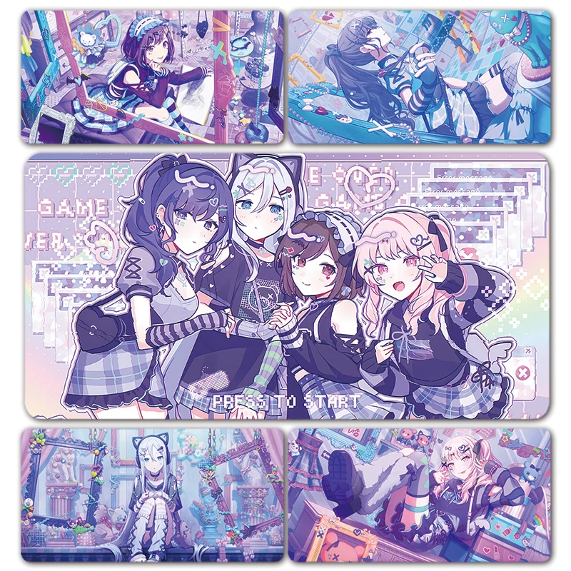 

PJSK Project Sekai Colorful Stage Nightcord at 25-Ji Kanade Mafuyu Ena Akiyama Mizuki Mouse Pad Mousepad XXL Keyboard Desk Mat