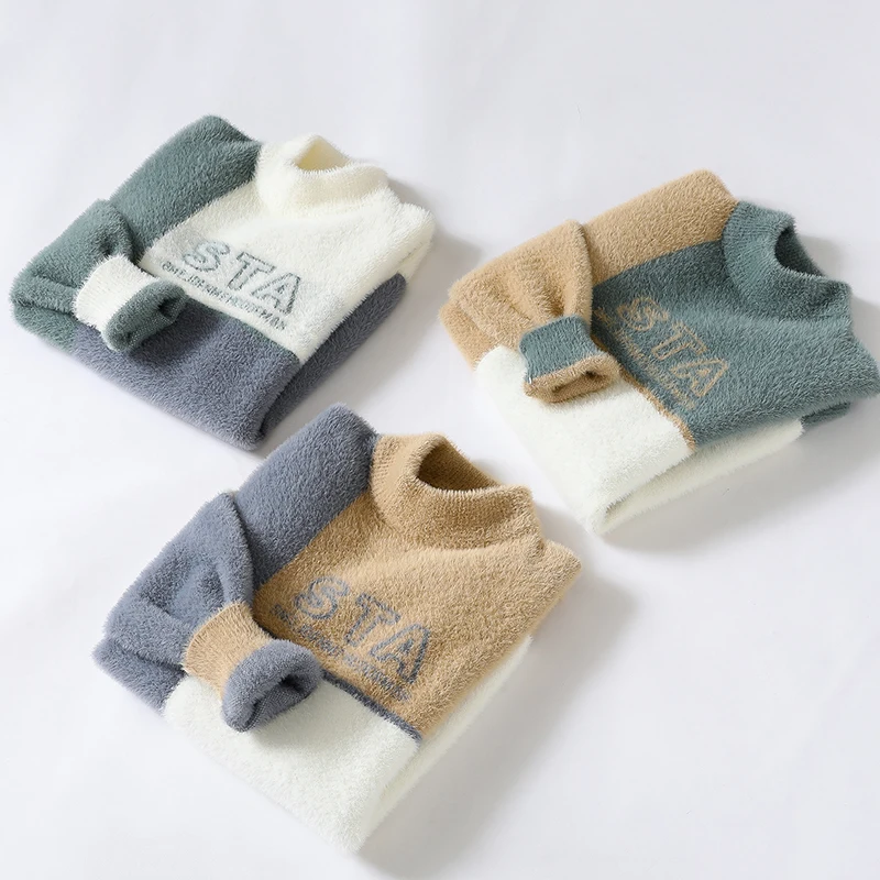 سترة للرجال ملابس للرجال ربيع الرجال قميص العرق البلوفرات ملابس الشارع الشهير متماسكة الخريف موضة Hombre الدافئة الصلبة الذكور