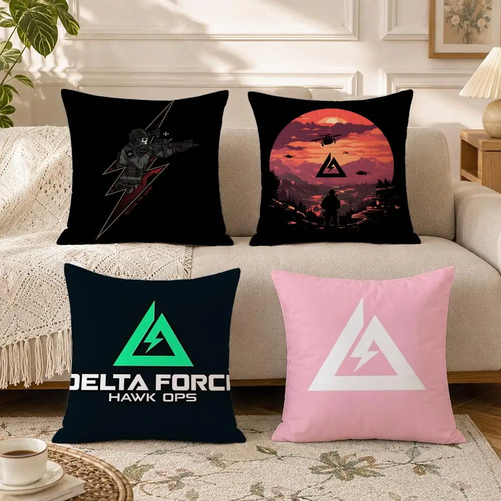 Game-Delta ForceS Cushion Cover Soft Square Throw Pillow Covers Set for Sofa Bedroom Car Home Decoration