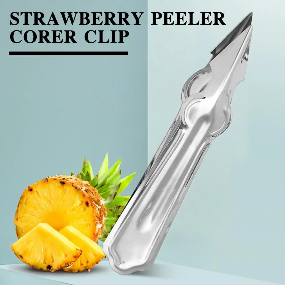 Strawberry Huller Pineapple Cutters Novel Tomato Stalks Knife Useful Accessories Remover Strawberry Leaf Cleaner Fruit Kitc F6m2