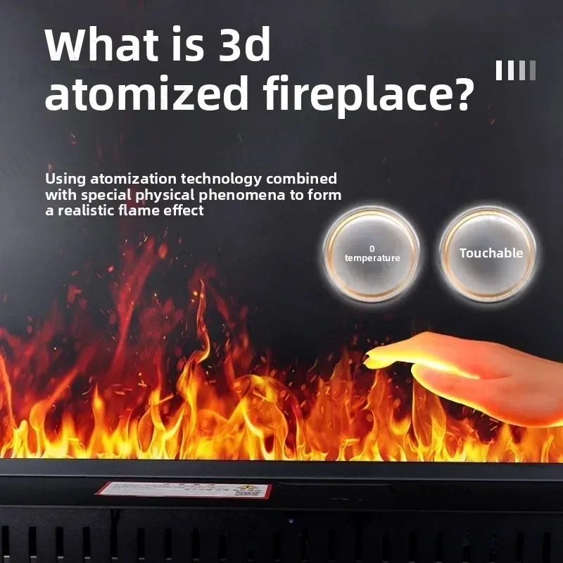 

Water Electric Fireplace Free Touchable Safe 3D Interior Decoration Home For Living Room Fireplaces Embedded Realistic LED Flame