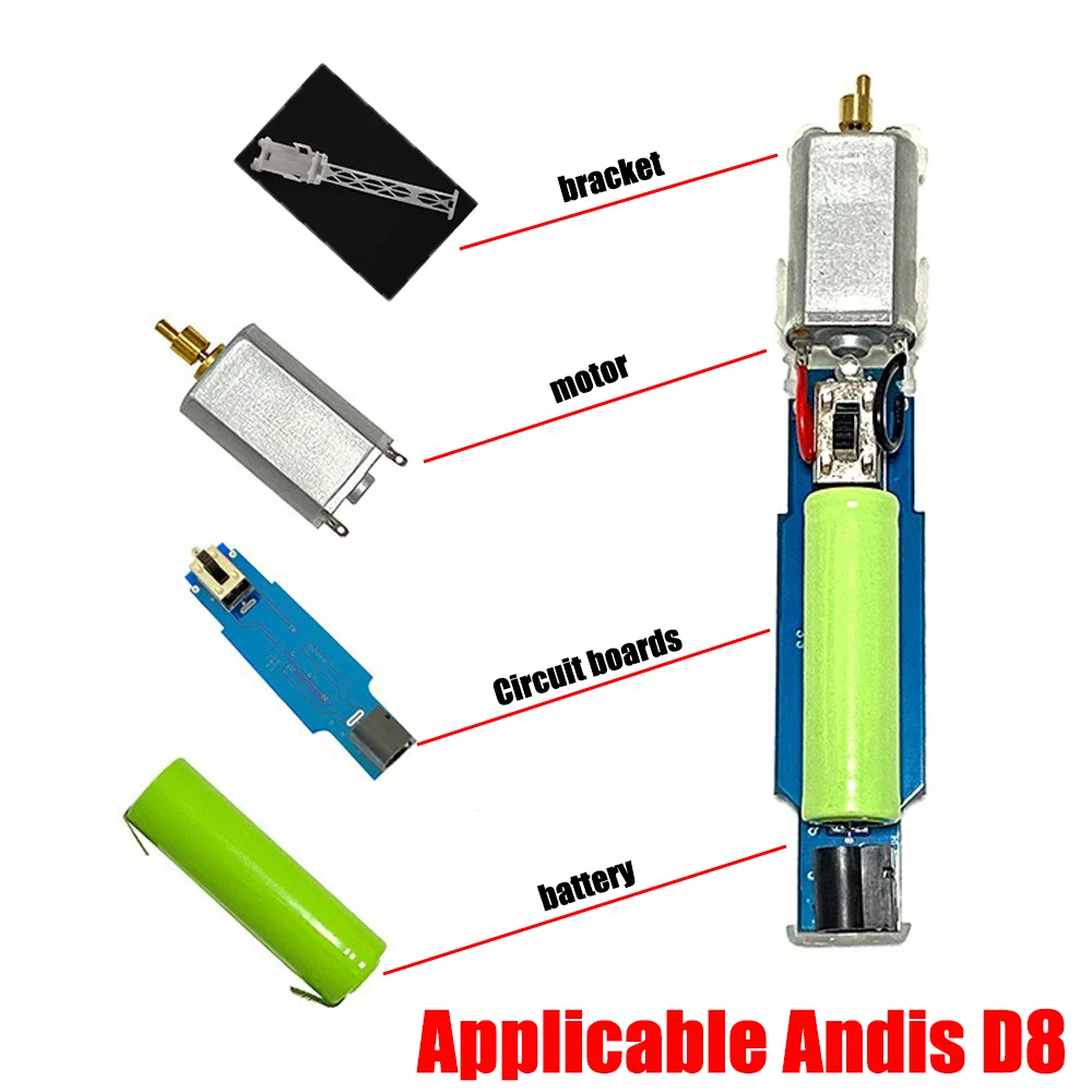 

Compatible with Andis D8 Professional Hair Clipper Accessories Internal Bracket Motor Battery Circuit Board Assembly Soldering