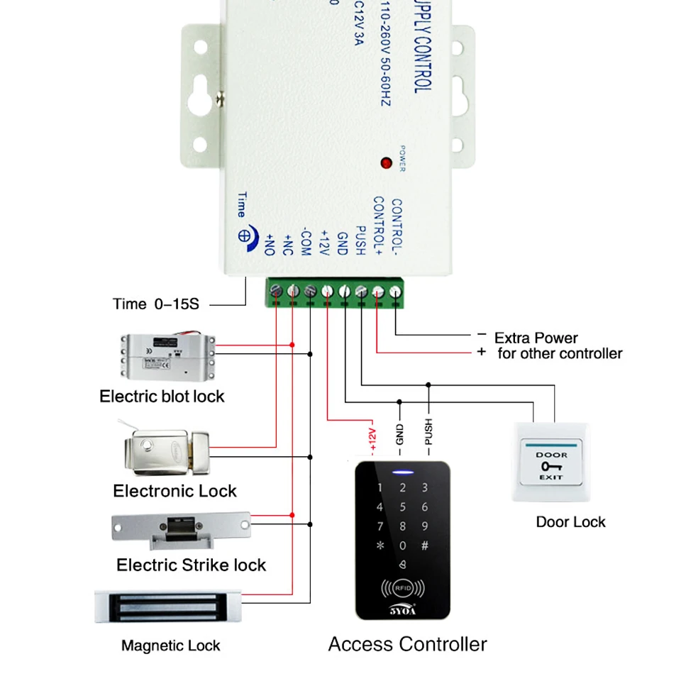 Electric Mortise Locks Drop Bolt Lock DC12V Smart Electronic with Adjustable Time Delay Fail Safe Mode for Access Control