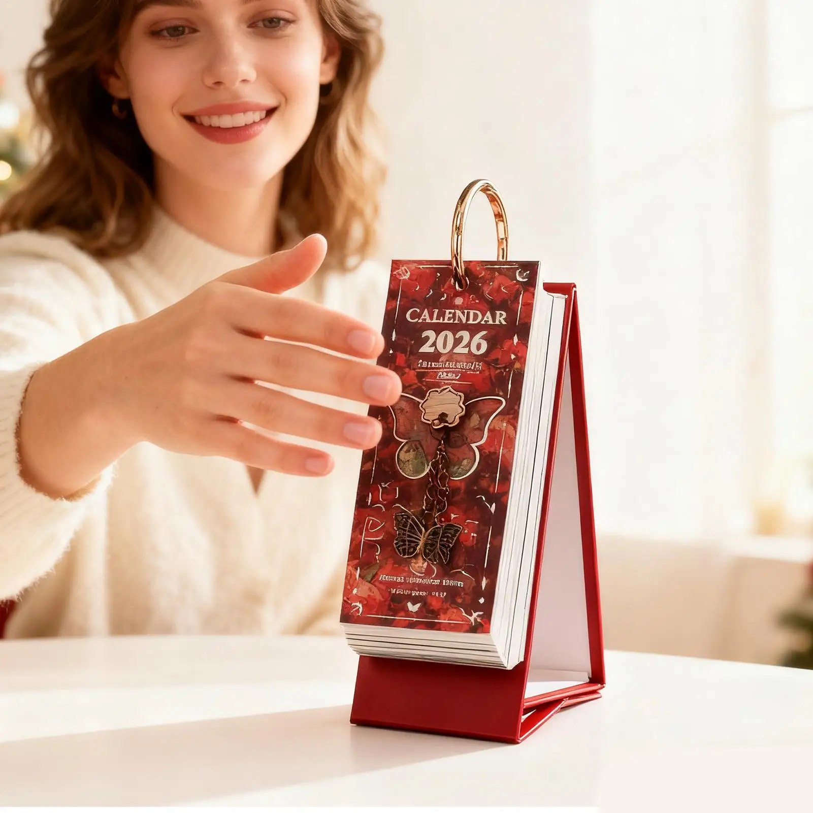 Настольный календарь на 2026 год, 365-дневная картина маслом, винтажный планировщик, декор, художественный календарь для входа, рабочего стола, гостиной, офиса, школы