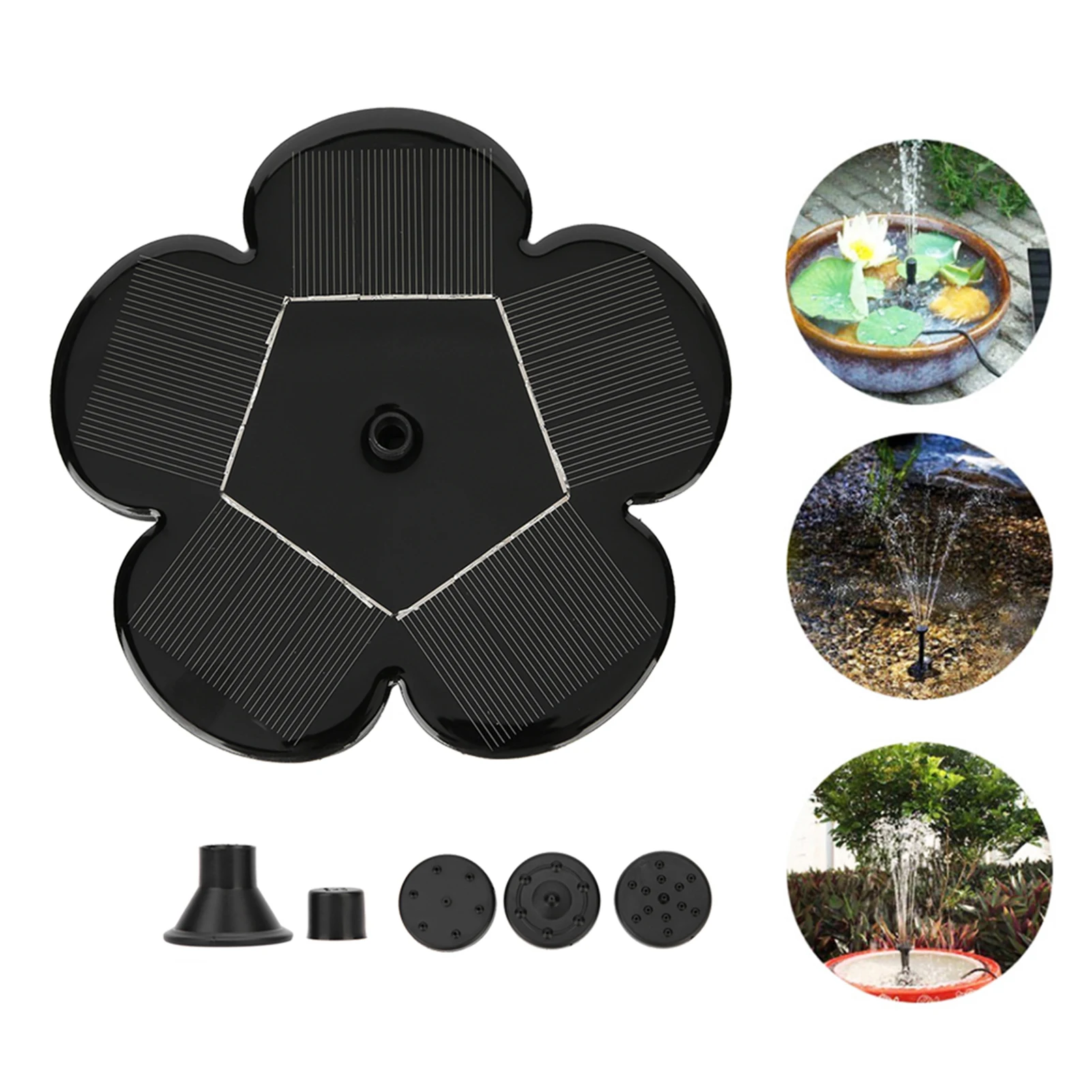 

7V 1.5W Solar Floating Fountain Floating Solar Fountain Garden Water Fountain Pool Pond Decoration Solar Panel Powered Fountain