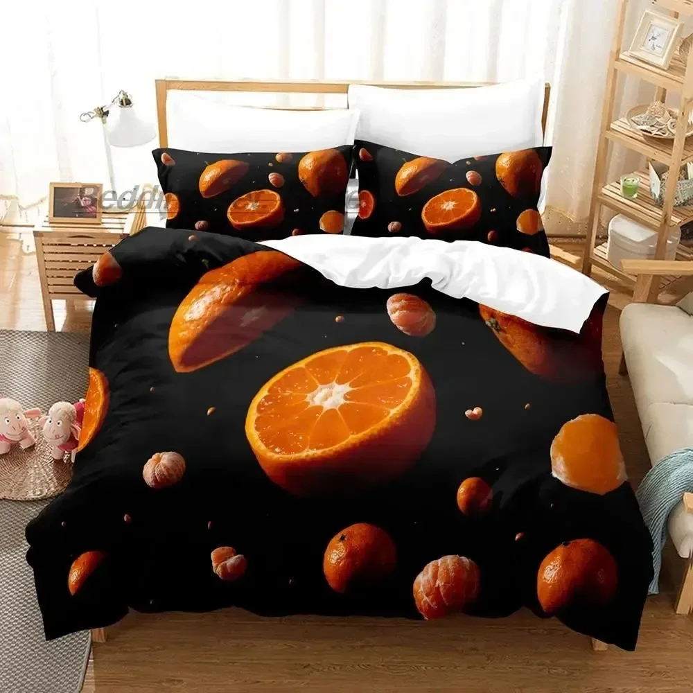 2024 strawberry vegetables and fruits Bedding Set Single Twin Full Queen King Size Bed Set Aldult Boys Bedroom Duvetcover Sets