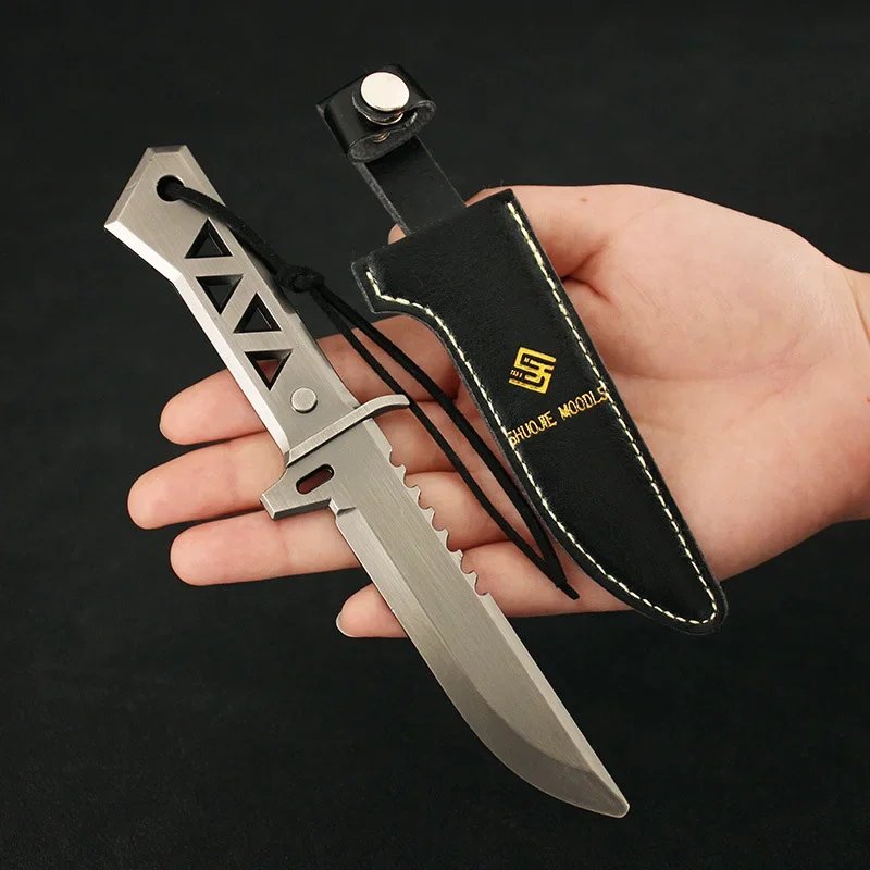 

17cm Uncut Safe Military Tactical Knive with PU Sheath Valorant Game Peripheral Melee Weapon Xenohunter Knife Cosplay Model Toys