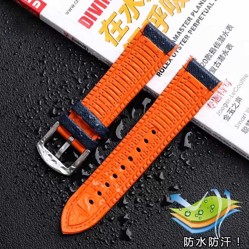 High quality rubber strap for Casio PRW-30 PROTREK prw60 50 prw-70 waterproof sports watch strap for men PRW-60 23mm watchband