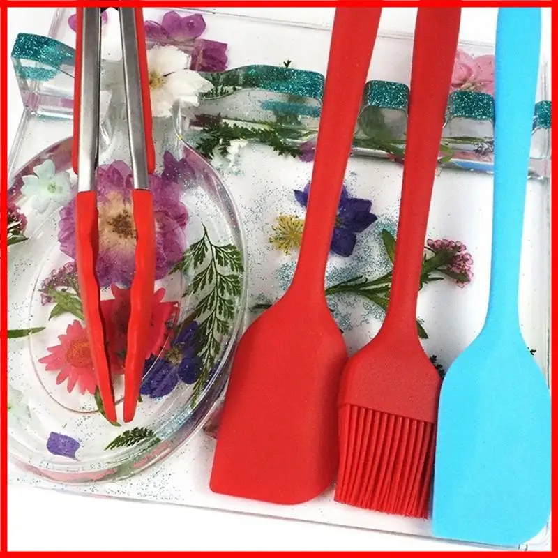 3XUA Spoon Storage Tray Epoxy Resin Mold Tableware Rack Plate Silicone Mould DIY Crafts Home Decortaions Casting Tools