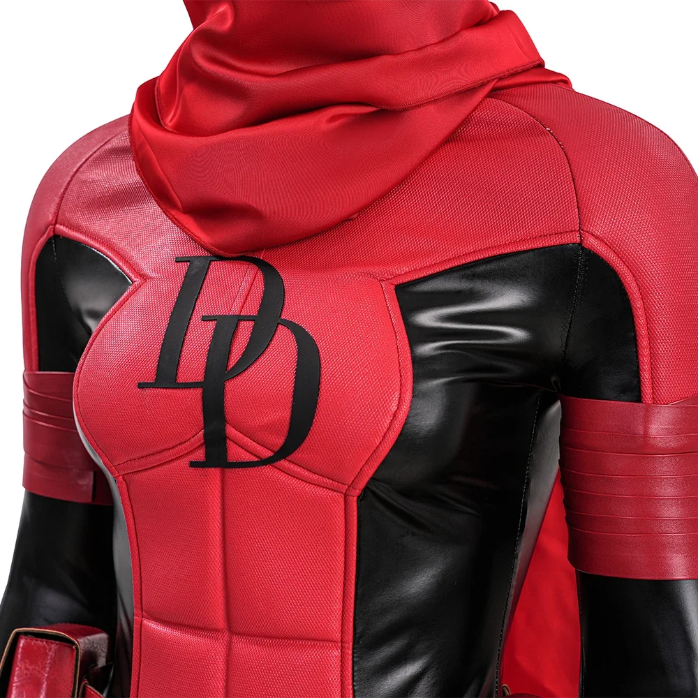 

Red Woman Daredeviling Cosplay Costume Karen Costumes Top Pants Full Set Halloween Carnival Party Battle Suit Outfit Custom Made