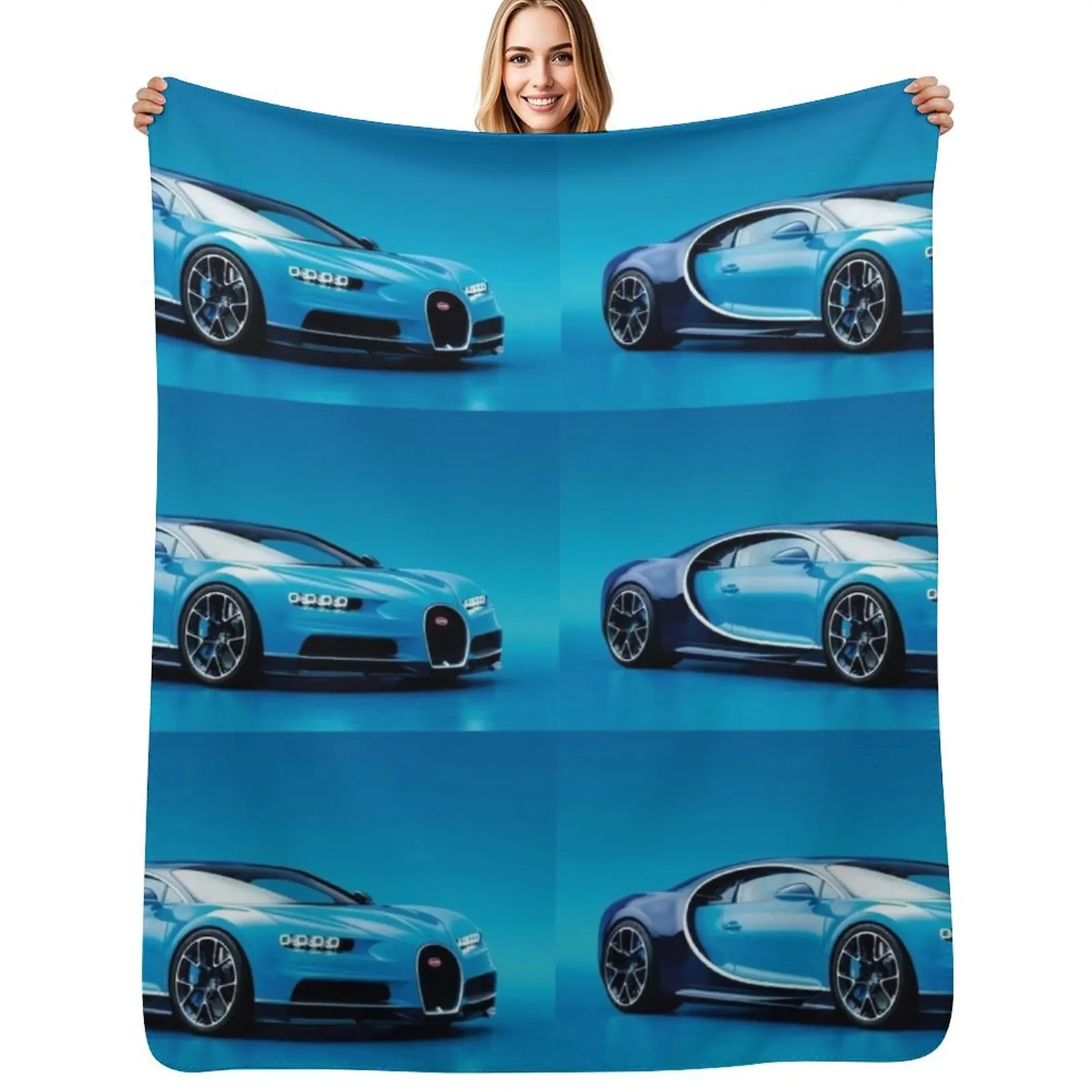 

Blue Speed Throw Blanket Soft Plaid sofa bed for winter Furrys Blankets