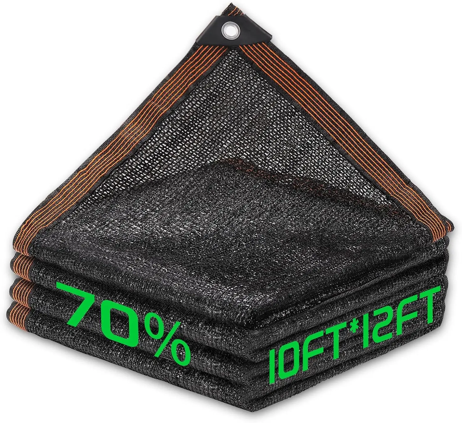 

10x12ft HDPE Sun Shade Cloth, 70% UV Block for Garden Greenhouse Patio Plants Chicken Coop with Grommets