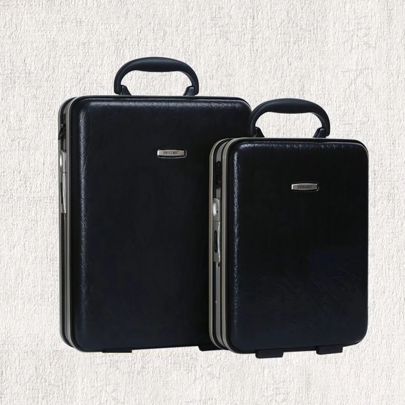 

Men Business Briefcase Suitcase Vertical Style Code Lock Bag Document Laptop Case 13 15 Inch For Travel Carry On Luggage Case