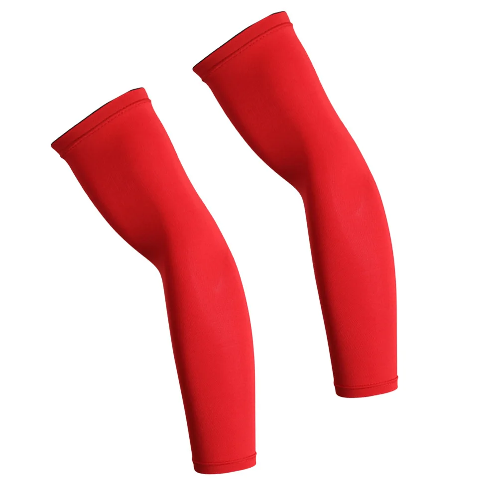 

1 Pair Arm Sleeve Sun Protector Elbow Pads Stretchy Protective Compression Elbow Guard Brace Sports Training Basketball Xl Red