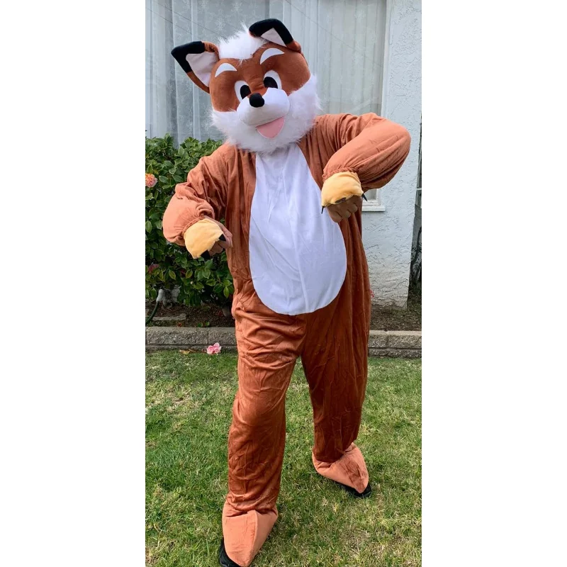 Fox Mascot Costume Includes Headpiece and Jumpsuit Up To Bust 42-inch 100% Polyester Fox Mascot Costume