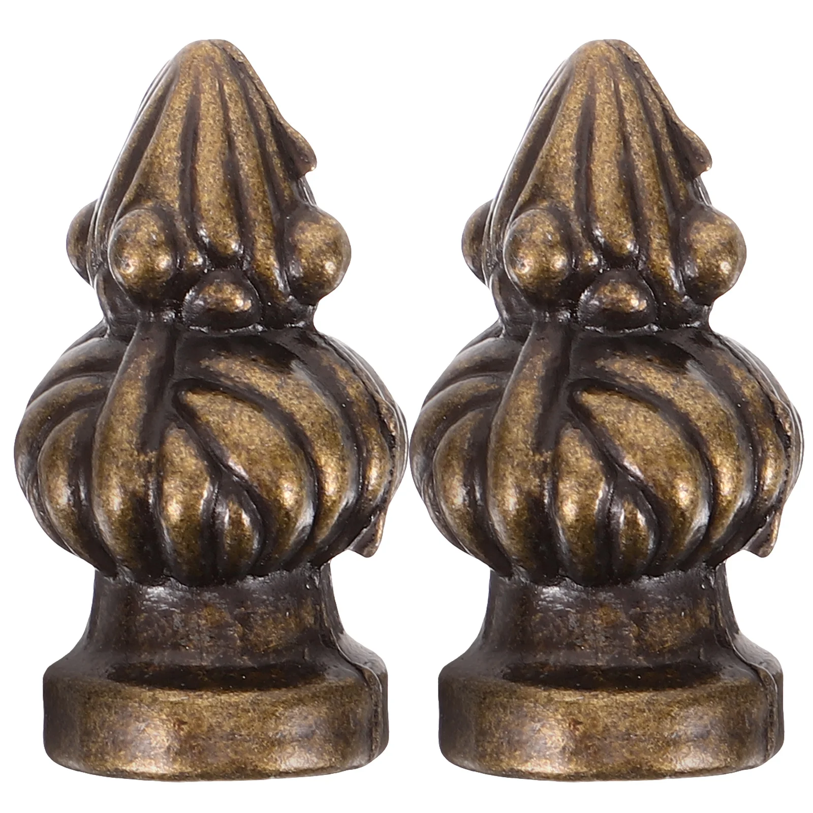 

2 Pcs Pineapple Desk Lamp Knob Decoration Metal Finials for Table Lamps Solid Knobs Light Copper Decorative Nuts