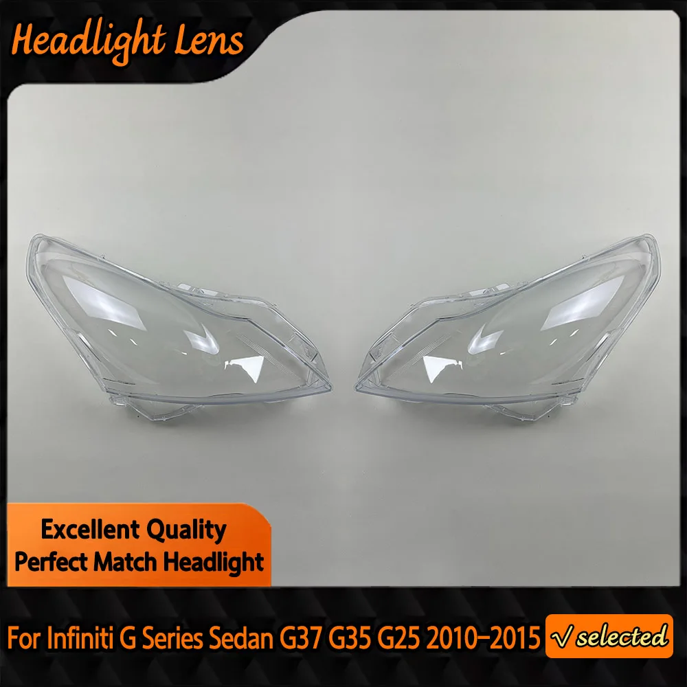 

Для Infiniti G седан G37 G35 G25 2010-2015 авто передняя фара стеклянная фара прозрачный абажур лампы корпус линзы