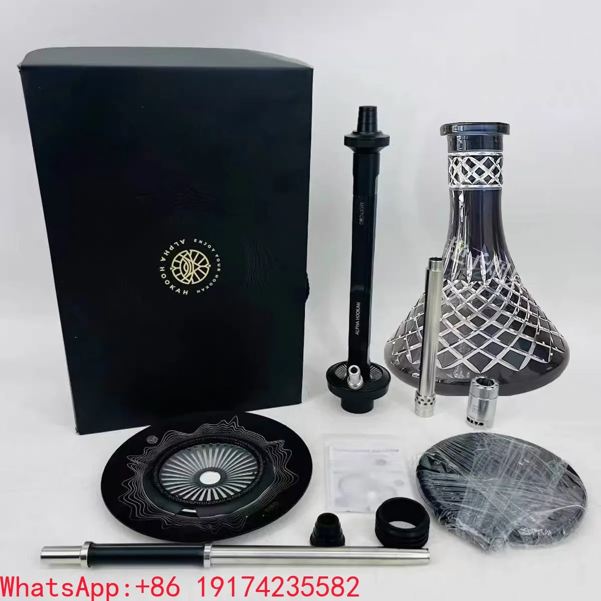 Wholesale Good Quality Gift Box 57CM Gold  Light Hookah Russian Hookah Without Bottle