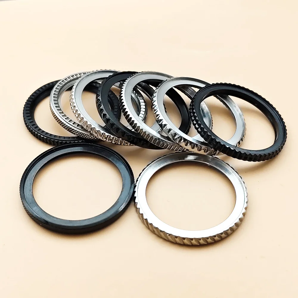 Customized 41mm SKX007 Steel Bezel Fit SKX007 SRPD Watch Cases SKX Rotating Bezel and Spring Click Parts