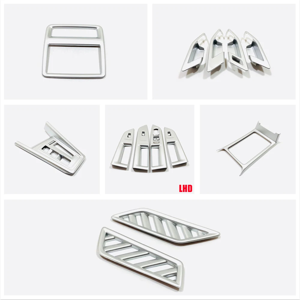 

For Volkswagen VW Golf 8 MK8 2022 2021 ABS Silver Accessories Car Gear Trim Frame Window Lift Air AC Vent Cover Sticker