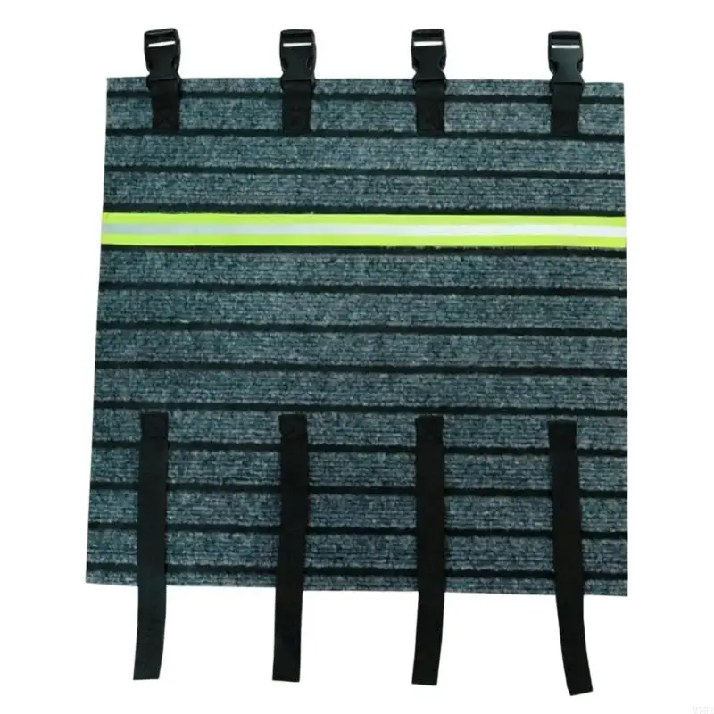 M76E Wohnmobil-Türschwellenmatte mit sicheren Schnallenbändern, reflektierendem Frontband, waschbarer Abdeckung für – Detail 5