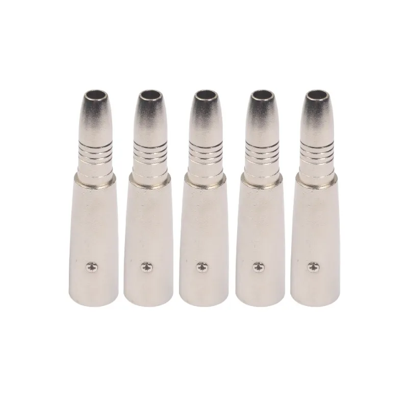 

Zinc Alloy Shell Large Three-core 6.35 Female To Canon Male Silver Electric Guitar Audio Adapter Can Be Laser Engraved