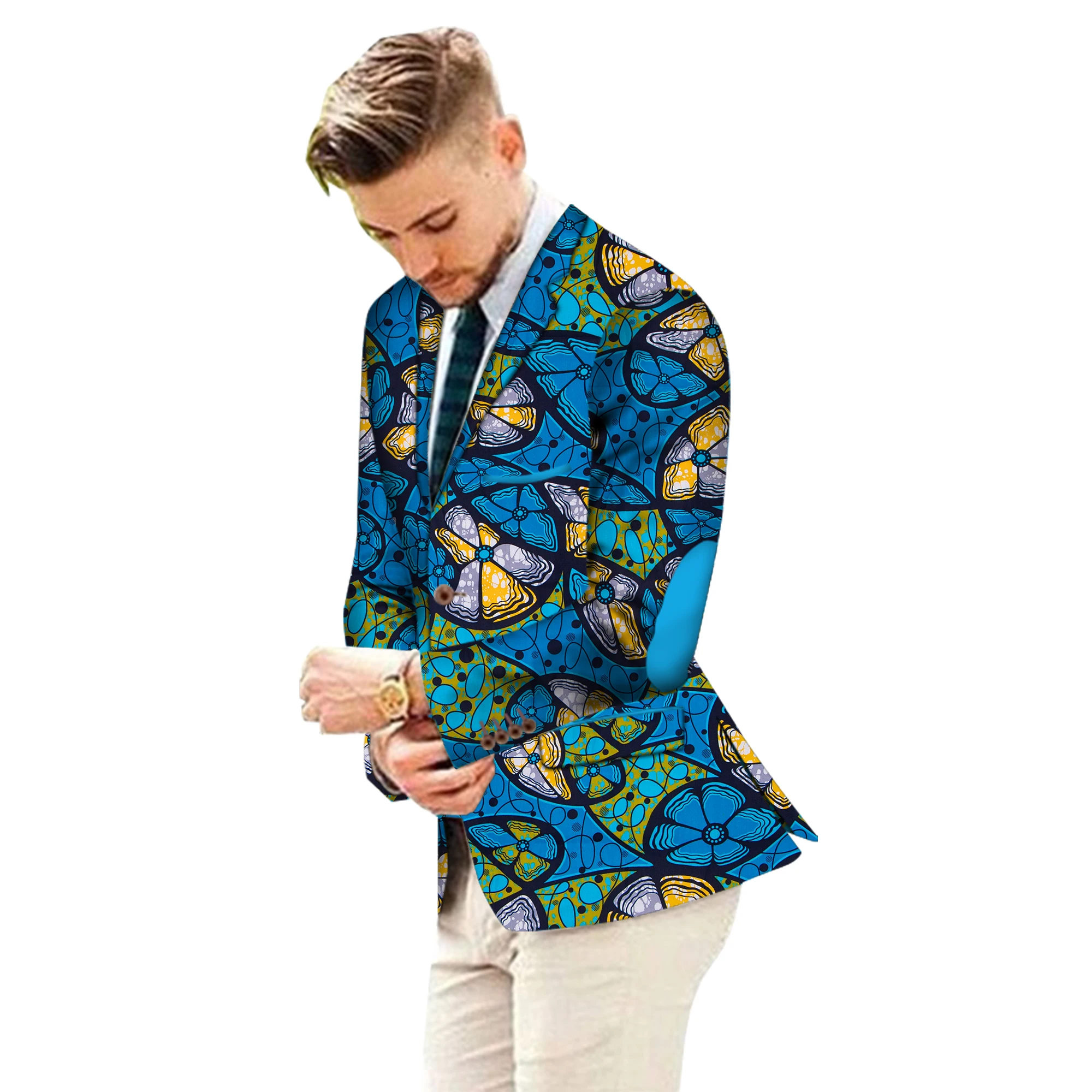 Africano imprimir personalizado fantasia masculino terno jaquetas formal africano casaco de negócios dashiki áfrica festa blazer wyn664