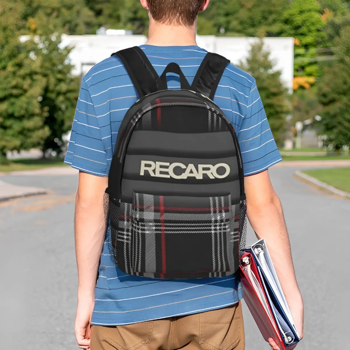 Tartan Plaid Recaros Backpack Student Boys Girls BookBag Men Women School Bag Laptop Shoulder Bags view 4