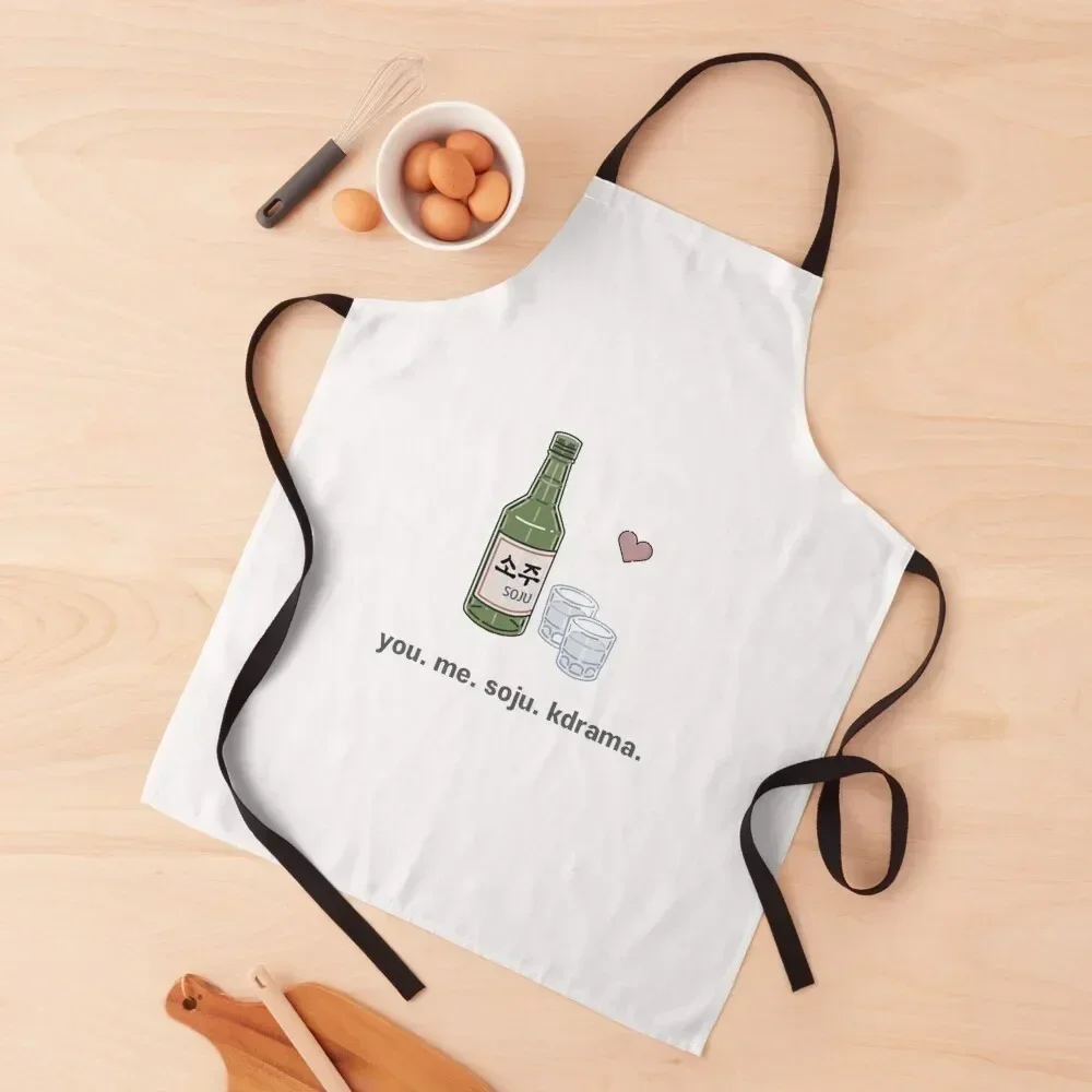 

YOU ME SOJU K-DRAMA |GIFT FOR KOREAN DRAMA ADDICTS,GIFT FOR K-POP FANS, CUTE KOREAN GIFT IDEAS Apron Womens Dresses Apron