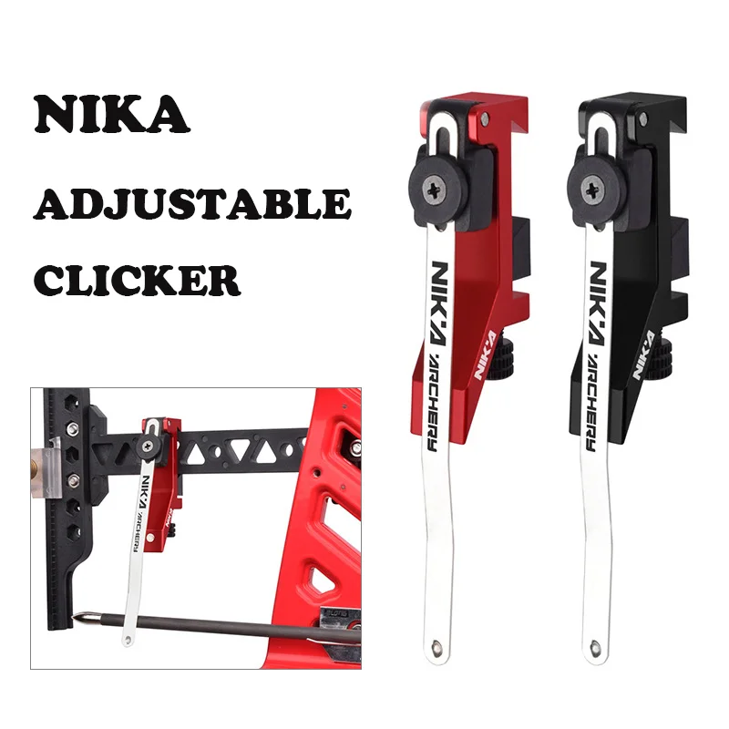 Bow Clicker NIKA Adjustable Clicker Aluminum Alloy For Recurve Bow Arrow Archery Hunting Shooting Competition Accessories