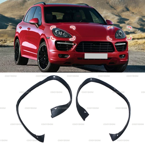 Tira de sellado de goma para faros de coche, tira decorativa embellecedora para Porsche Cayenne 2011 2012 2013 2014