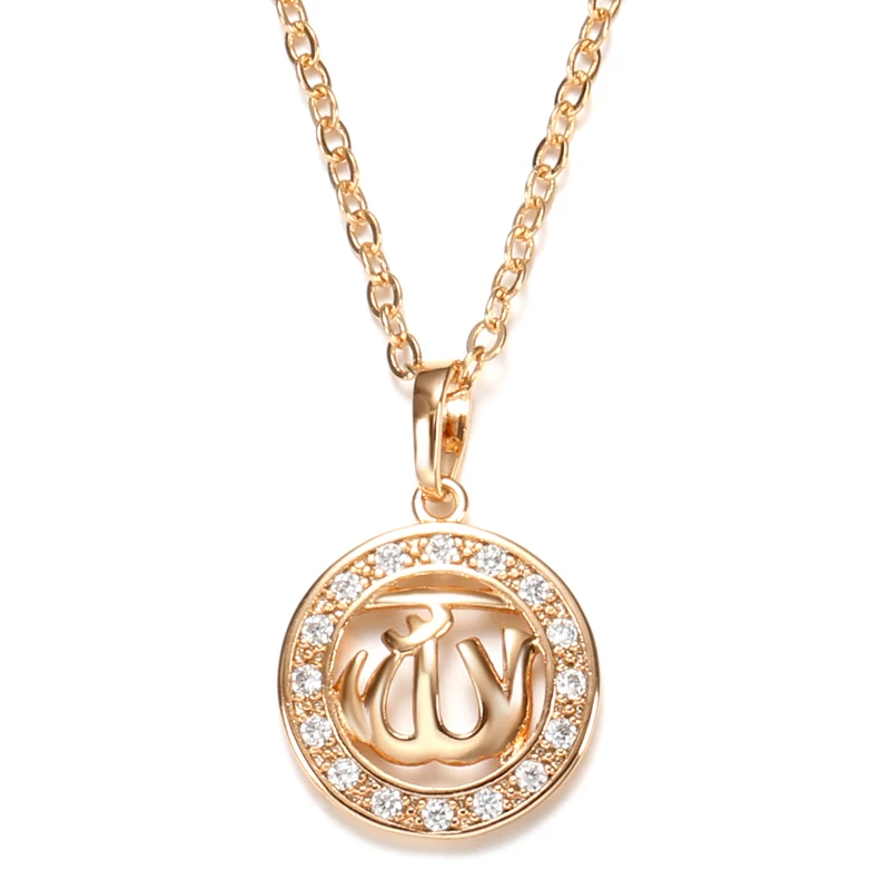 Wbmqda Unique Constellation Hollow Circle Pendant And Necklace For Women 585 Rose Gold Color Fashion Zircon Neck Chain Jewelry
