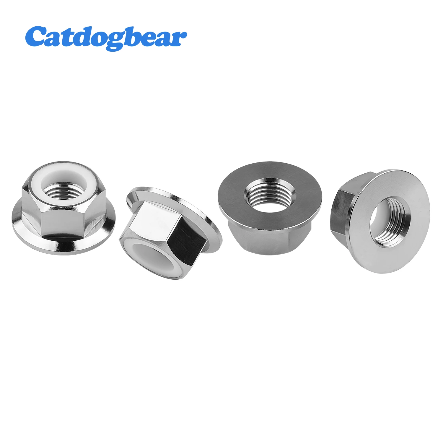 

Catdogber Titanium M14 1.5mm Pitch Flange Nut Srew Bolts for Motorcycle Bicycle Flange Nylon Lock Nuts