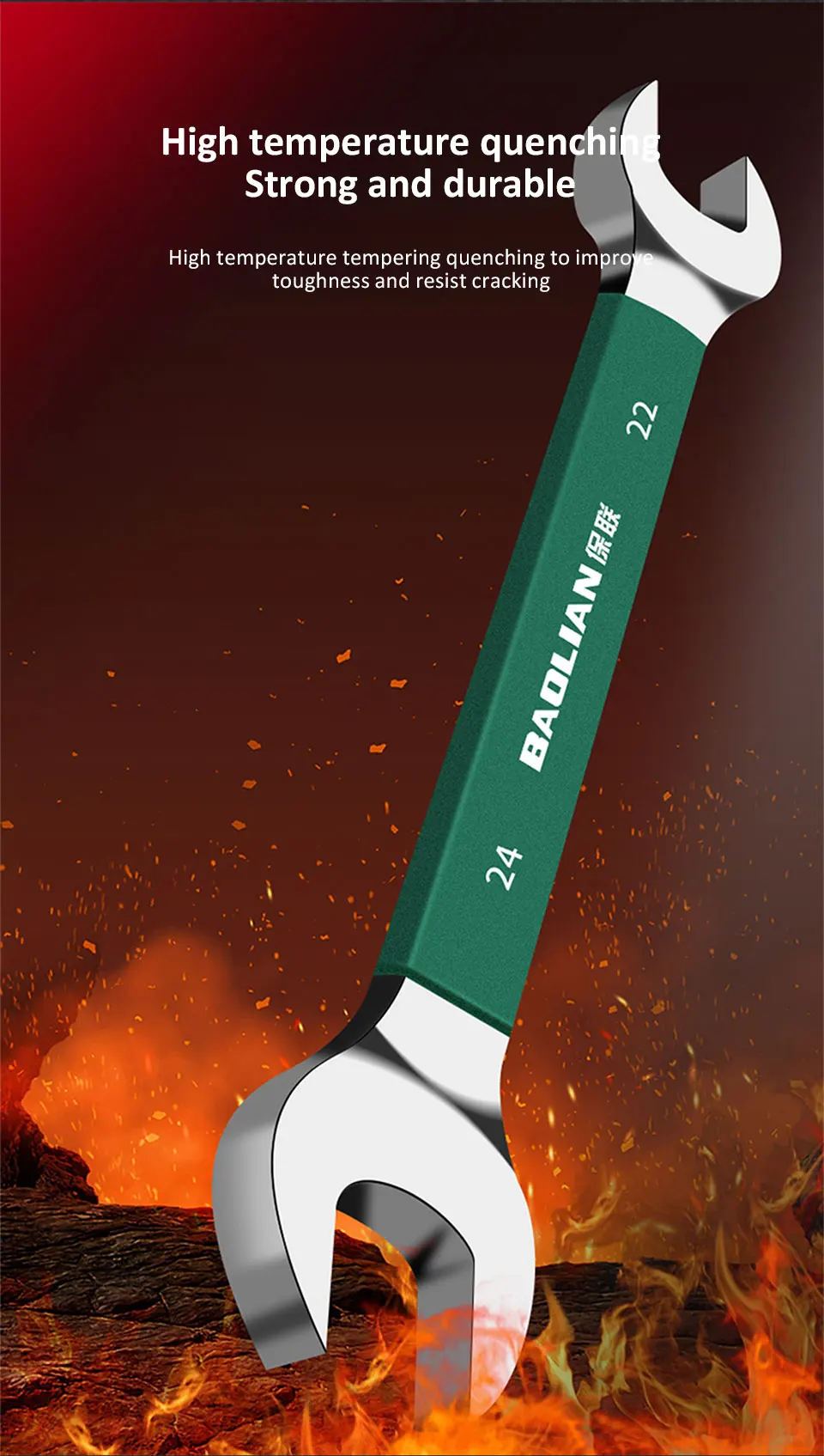6-32mm Doppel Offene Ende Kombination Schlüssel Chrom Vanadium Geöffnet Hex Spanner Haushalt Auto Reparatur Hand Werkzeuge Heimgebrauch schlüssel – Detail 9