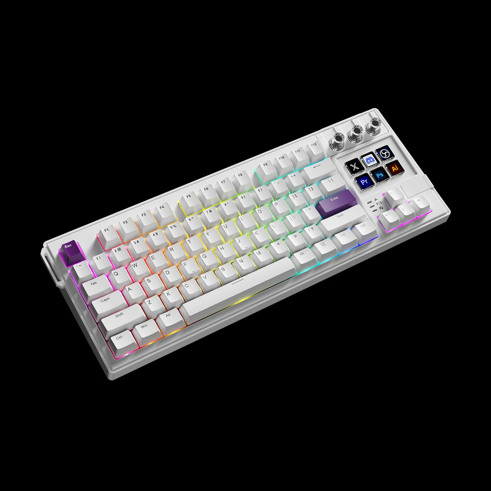 MiraBox K1 Pro AI Stream Deck Gaming Mechanical Keyboard Visual Console Streamdeck macropad RGB Hotswap Wired Gamer Keyboard image 3