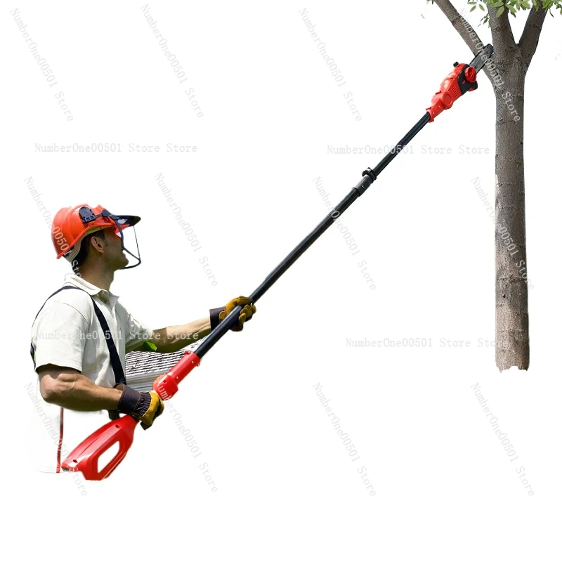 Electric high branch saw rechargeable high-altitude pruning branch telescopic extension rod garden chain saw 20V 40V 58V