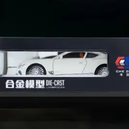 Modèle de véhicule en alliage moulé sous pression pour enfants, 1:24 Bentley Continental, jouet léger et sonore, collection de voitures, simulation