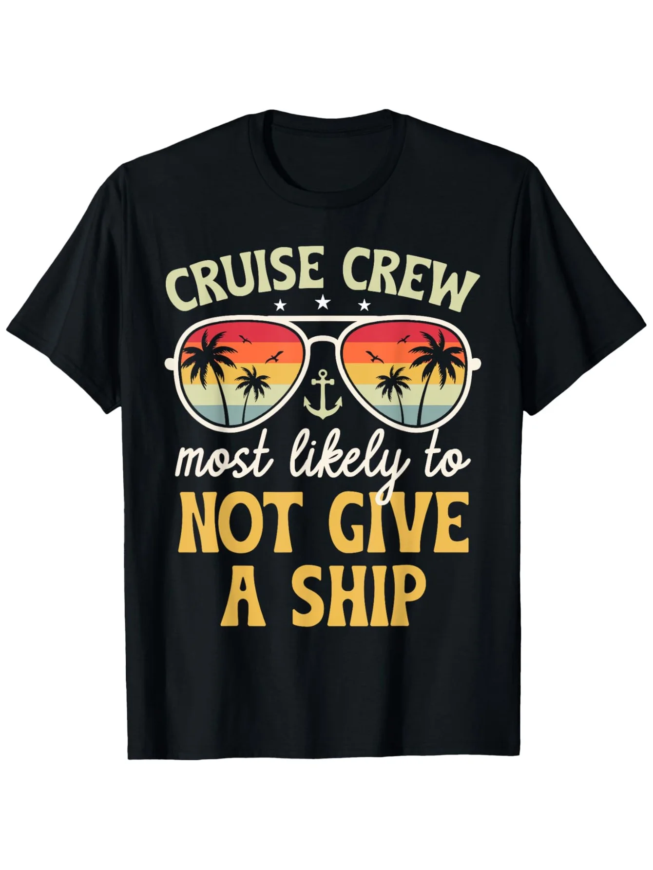 Camiseta 'Most Likely to Not Give a Ship Matching Family Cruise 2025', estilo holgado, nueva, unisex, de manga corta, informal y cómoda