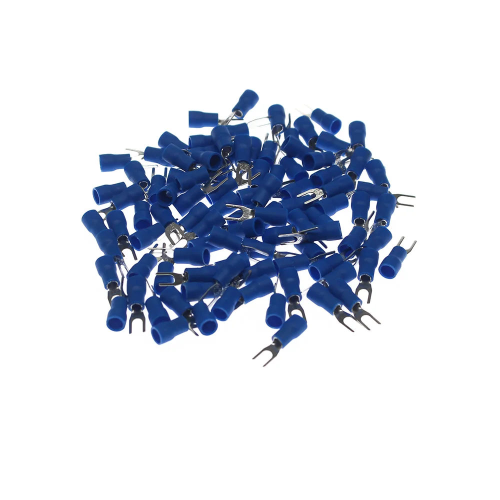 5 color 1000Pcs AWG16-14 Splice Fork Terminals Plug Crimp Wire Cable Connector SV2-3 Electric Sertir Wire Adapter 1.5-2.5mm2