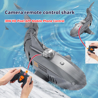 Shark Remote Control With Camera Rechargeable Giant Toothed Shark Model That Can Swing Underwater Children'S Remote Control Toy
