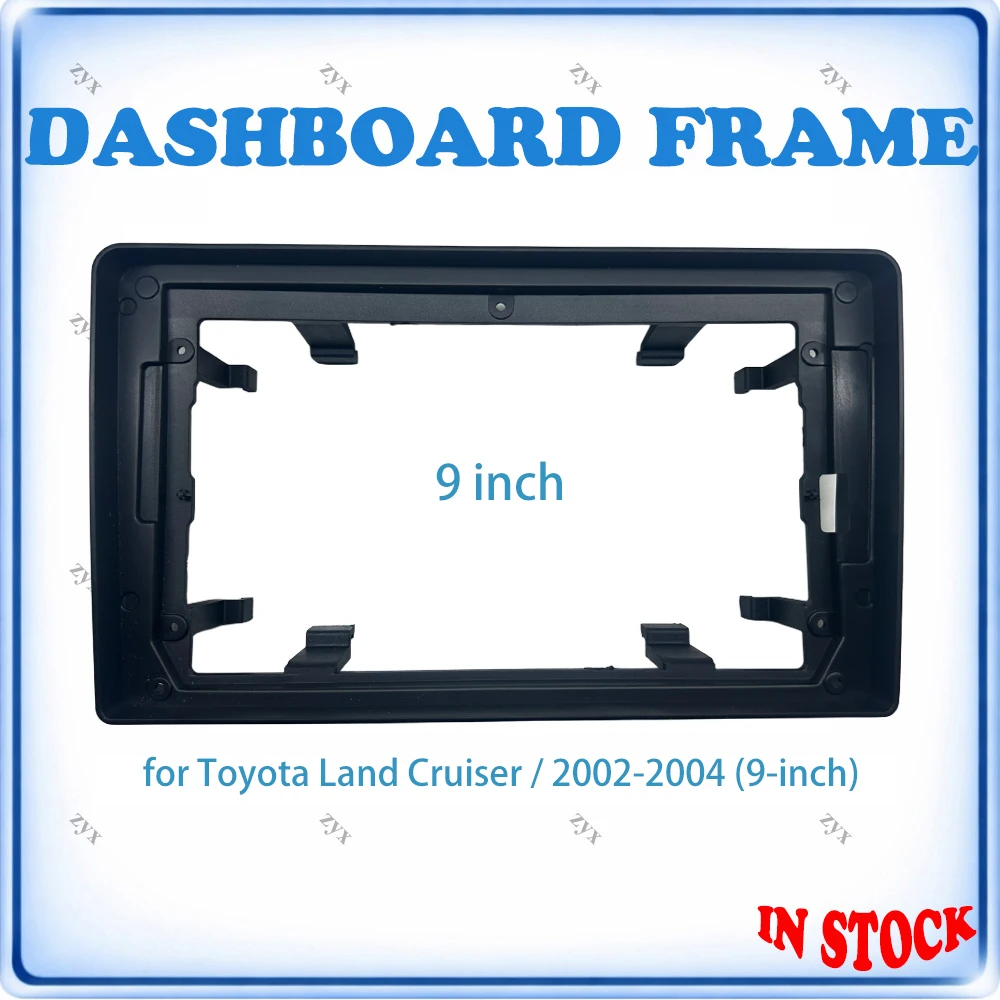 

Car Radio Fascia Frame For Toyota Land Cruiser 2002-2004 9 inch Stereo Panel Wiring Harness Power Cable