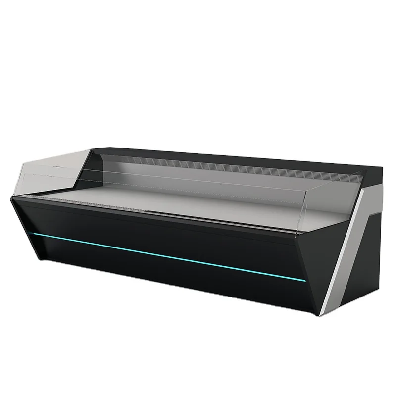

Customized Open Air Serve Over Counter Commercial Meat Display Case Cooler Large Capacity Energy Saving Best Seller