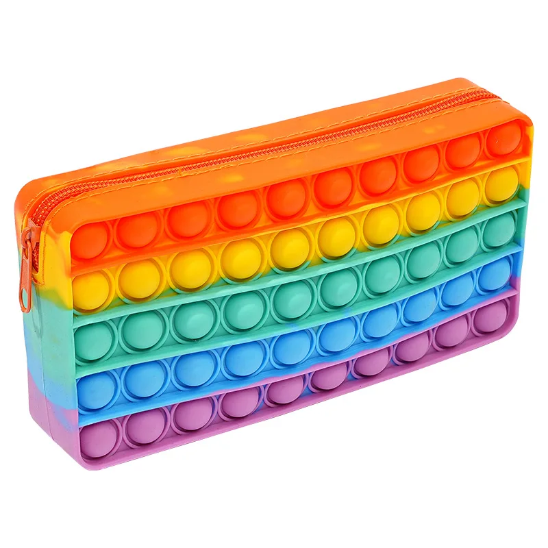 Fidget ADHD Bubble Pencil Case Stationery Storage Bag Sensory Toys For Autism Anxiety Reliever Kids Juguetes Para La Ansiedad