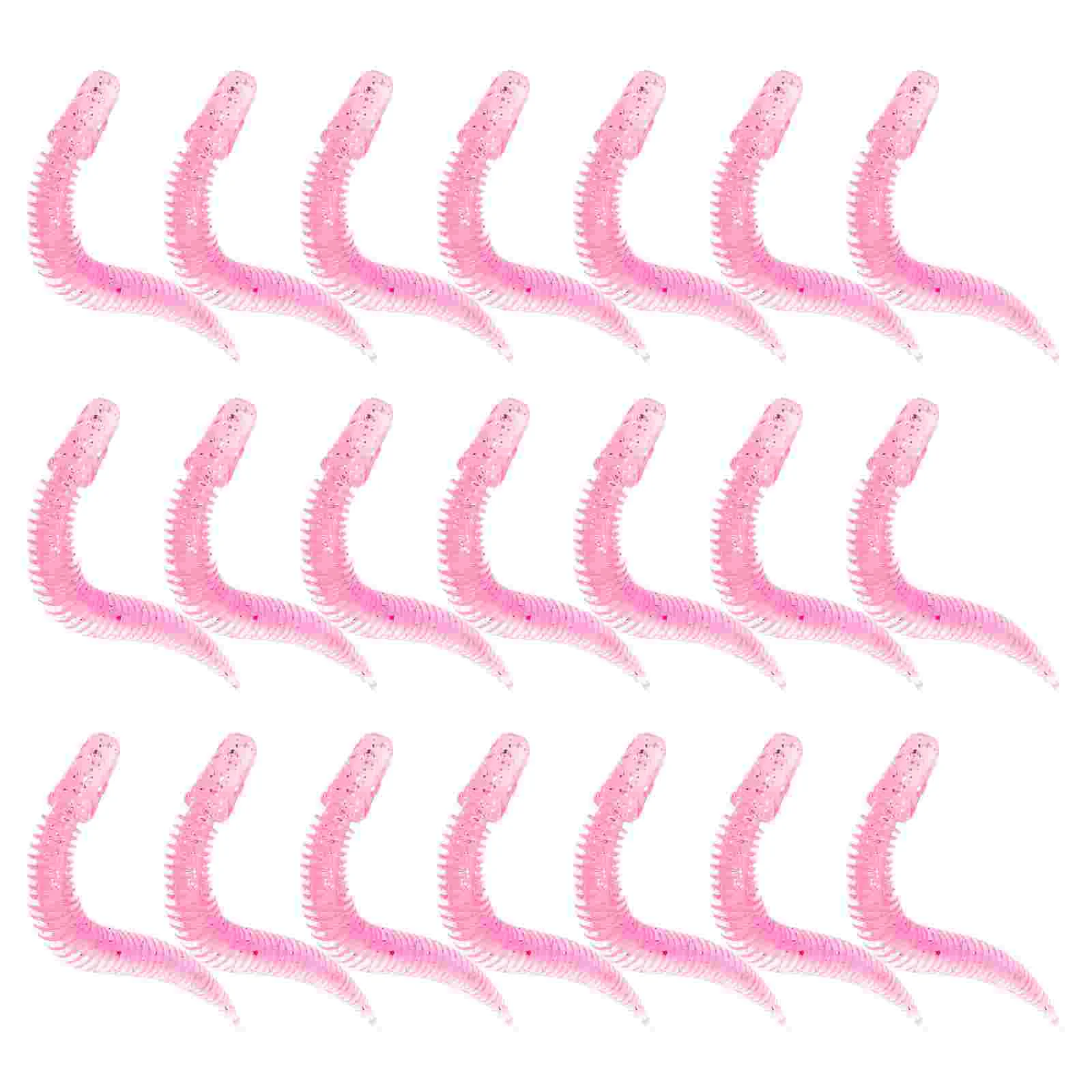 30 Pcs Lure Soft Bait Fake Worm Worms Fish Bites Saltwater Swimming Fishing Frogs for Bass Kit