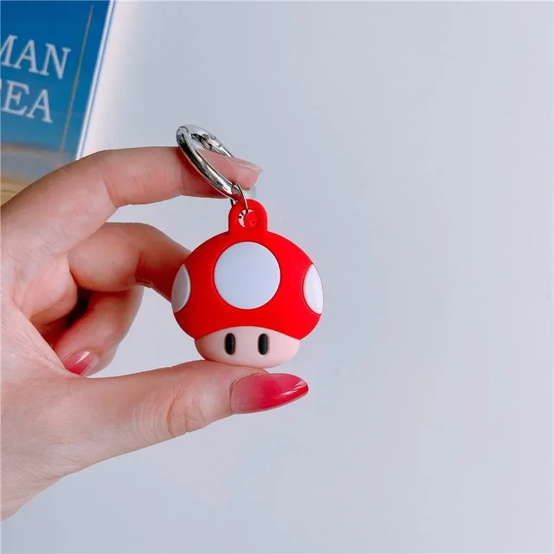 Super Mario Cartoon Silicone Cover for Airtag Anti Lost Portable Keychain Protective Accessories Locator Tracker Case for Kids